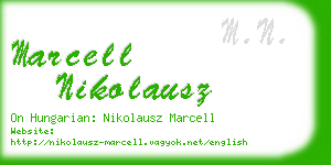 marcell nikolausz business card